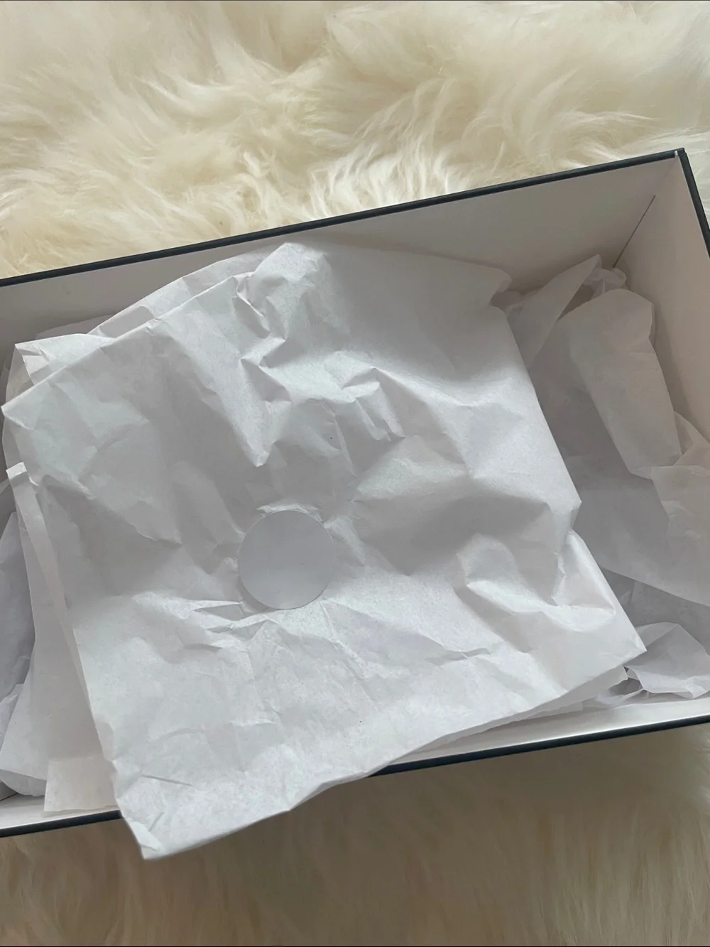 CHANEL White Box with Black Branded Ribbon (empty)